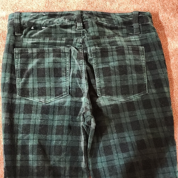 Talbots Dark Green Plaid Corduroy Pants - Picture 6 of 9